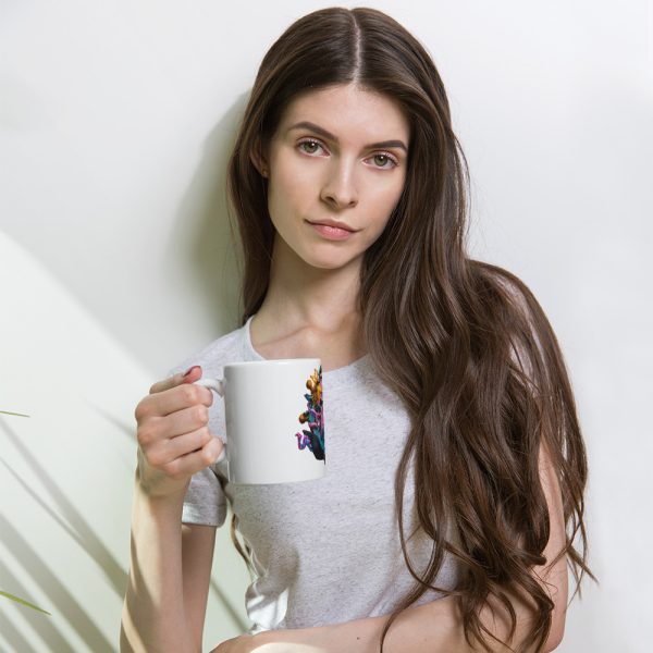 Taza blanca brillante trazomar